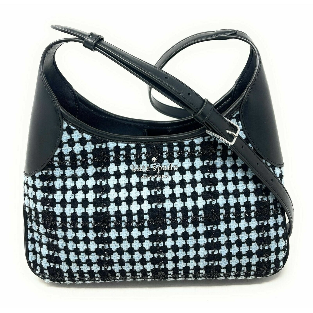 Kate Spade Black & Blue Tweed Crossbody Bag - Perfect For FALL! 🍂